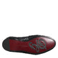 Black Woven Leather Slip On Loafers Men Shoes