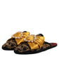 Multicolor Embellished Flat Sandals Shoes