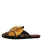 Multicolor Embellished Flat Sandals Shoes