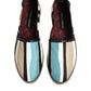 Multicolor Stripes Canvas Flat Espadrille Shoes
