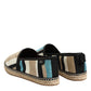 Multicolor Stripes Canvas Flat Espadrille Shoes
