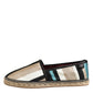 Multicolor Stripes Canvas Flat Espadrille Shoes