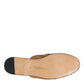 Beige Rattan Flat Mule Men Sandals Shoes