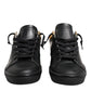 Black Gold Lace Up Low Top Women Sneakers Shoes