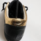 Black Gold Lace Up Low Top Women Sneakers Shoes