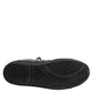Black Gold Lace Up Low Top Women Sneakers Shoes