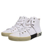 White Lace Up Mid Top Women Sneakers Shoes
