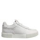 White Miami Leather Low Top Men Sneakers Shoes