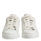 White Logo Lace Up Low Top Men Sneakers Shoes
