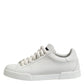 White Logo Lace Up Low Top Men Sneakers Shoes