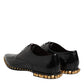 Black Leather Studded Derby Men Dress Shoes