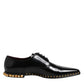 Black Leather Studded Derby Men Dress Shoes