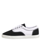 Black Cotton Canvas Lace Up Men Sneakers Shoes