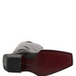 Black Calfskin Leather Logo High Boots Shoes