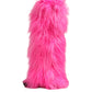 Pink Faux Fur Leather High Heels Boots Shoes