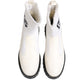 White Beige DG Logo Mid Calf Boots Shoes