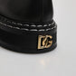 Black Leather Mid Calf Boots Flats Shoes