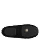Black Wool Slip On Flats Ballerina Shoes