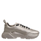 Silver DAYMASTER Leather Men Sneakers Shoes