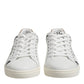 White Leather MILANO Low Top Sneakers Shoes