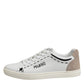 White Leather MILANO Low Top Sneakers Shoes