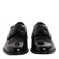 Black Patent Leather Derby Formal Dress Shoes