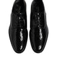 Black Patent Leather Derby Formal Dress Shoes