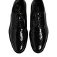 Black Patent Leather Derby Formal Dress Shoes