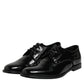 Black Patent Leather Derby Formal Dress Shoes