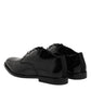 Black Patent Leather Derby Formal Dress Shoes