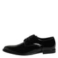 Black Patent Leather Derby Formal Dress Shoes