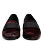 Red Velvet Men Slip On Loafers Dress Shoes
