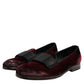 Red Velvet Men Slip On Loafers Dress Shoes
