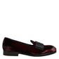 Red Velvet Men Slip On Loafers Dress Shoes