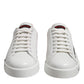 White Red Logo Low Top Leather Sneakers Shoes