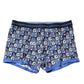 Blue Cotton Logo Print Regular Boxer Underwear