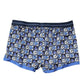 Blue Cotton Logo Print Regular Boxer Underwear