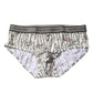 Ivory Bird Print Cotton Regular Brief Underwear