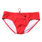 Red Logo Waist Men Beachwear Brief Swimwear