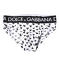 White Heart Printed Regular Brief Underwear