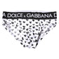 White Heart Printed Regular Brief Underwear