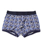 Blue Logo Print Regular Boxer Brief Underwear
