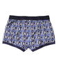 Blue Logo Print Regular Boxer Brief Underwear