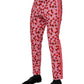 Pink Cherry Print Cotton Dress Pants