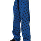 Blue Logo Print Jogger Men Sweatpants Pants