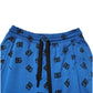 Blue Logo Print Jogger Men Sweatpants Pants
