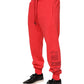 Red Cotton Men Jogger Sweatpants Pants