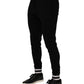 Black Cotton Men Jogger Sweatpants Pants
