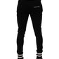 Black Cotton Men Jogger Sweatpants Pants