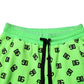 Green Logo Print Jogger Men Sweatpants Pants